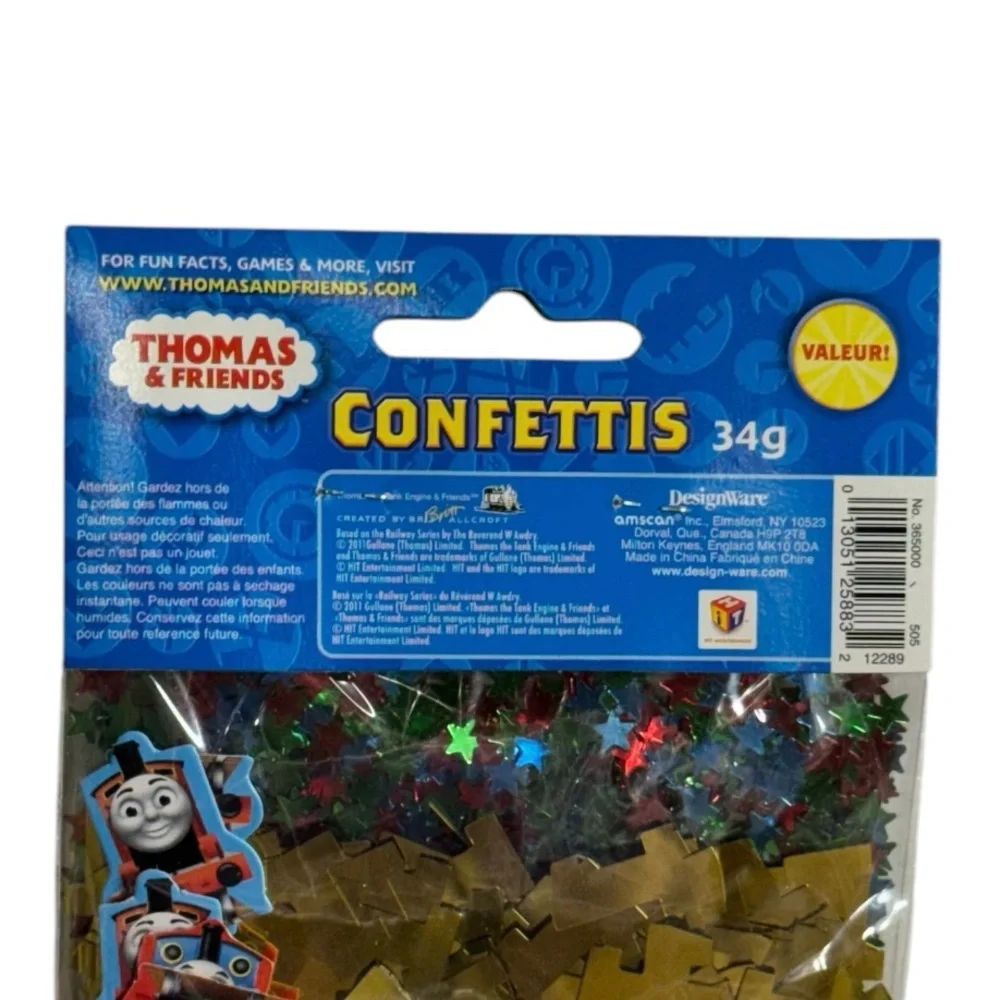 DesignWare Thomas & Friends themed confetti pack brand new in package never used